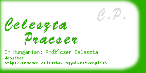 celeszta pracser business card